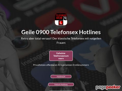 mehr Information : Telefonsex Hotline24 - live Telefonsex rund um die Uhr